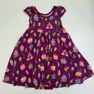 Little Sleepies Swing Dress with Pockets in Purple Birthday Wishes